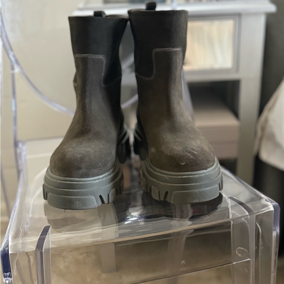 GIABORGHINI Chunky-Sol-Cal- Suede Boots - Picture 3 of 5